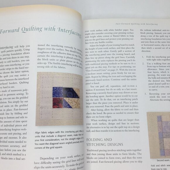 Vintage 2004 Fast-Forward Your Quilting Dina Pappas Quilt Pattern Design Book - Picture 3 of 9